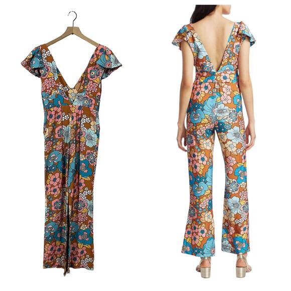 Dodo Bar Or Jenny Floral Jumpsuit - Flower Brown - Medium - Picture 2 of 16